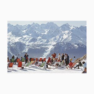 Slim Aarons, Lounging in Verbier, 1964, Estate Stamped Photographic Print