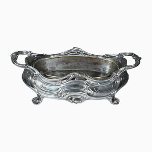 Silvered Bronze Planter by Victor Saglier
