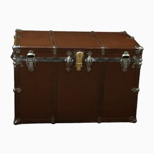 American Brown Tall Steamer Trunk