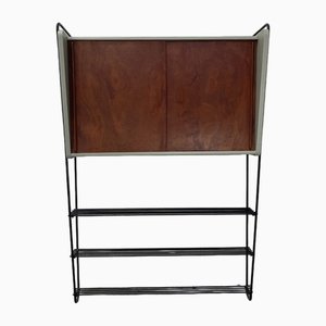 Estantería de metal y madera, años 70
