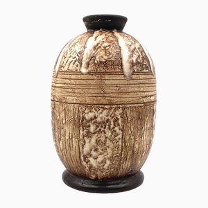 Art Deco Keramikvase von Louis Auguste Dage, 1930