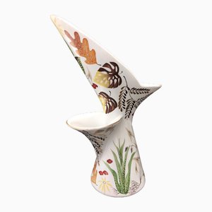 Vintage Hand-Painted Ceramic Vase by Antonia Campi for Lavenia, 1957
