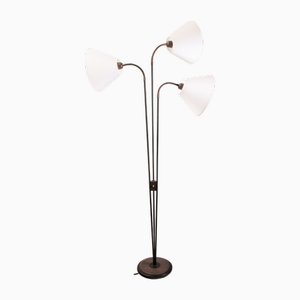 Floor Lamp with 3 Adjustable Arms and Round Base, 1950s