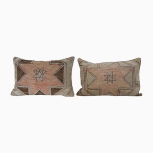 Long Soft Color Lumbar Cushion Covers, 2010s, Set of 2