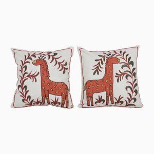 Embroidery Suzani Cushion Covers, 2010s, Set of 2