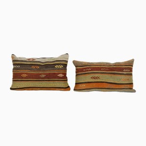 Handwoven Kilim Cushion Covers, 2010s, Set of 2