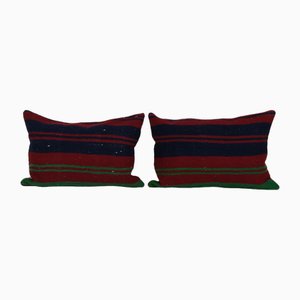 Handwoven Turkish Kilim Cushion Covers, 2010s, Set of 2