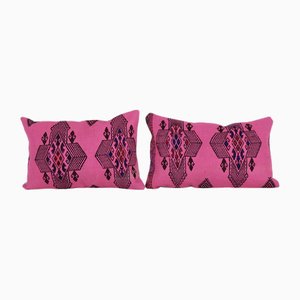 Striped Tribal Wool Cushion Covers, 2010s, Set of 2