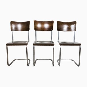 Early S 43 Cantilever Chairs by Vichr & Co for Mart Stam, 1930s, Set of 3