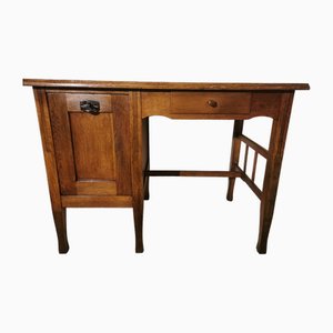 Art Nouveau Childrens Desk in Oak with Original Folding Compartment, Germany, 1890s