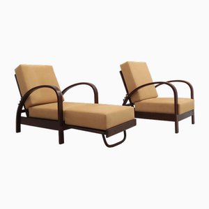 Art Deco Armchairs by Halabala for Up Zavody, 1930s, Set of 2