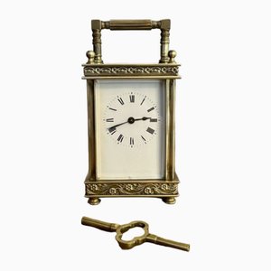Horloge de Carrosse Victorienne en Laiton, 1860s