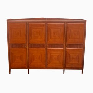 Container in Mahogany with Finely Inlaid Bosses by Paolo Buffa, 1950