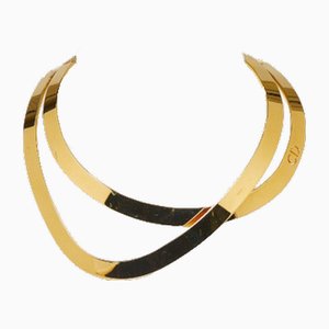 Vergoldete Choker Halskette von Christian Dior