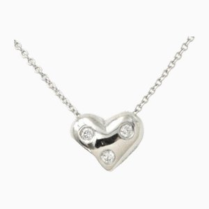 Diamond Dots Heart Pendant Necklace Pt950 Diamond
