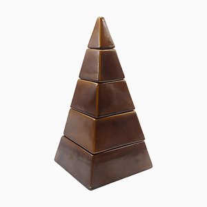 Pyramiden Schmuckkästchen aus Keramik, 1970er