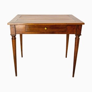 19th Century French Directoire Walnut Desk with One Drawer