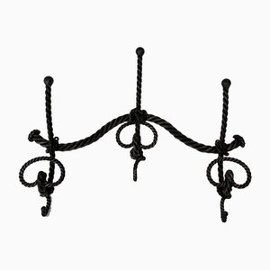 Twisted Wrought Iron Coat Racks, 1940s