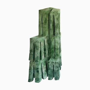 Velvet Realities Green Wall Sculpture by Sven Jansse