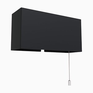 Lámpara de pared 6135PM en negro con mini interruptor de tiro de Disderot