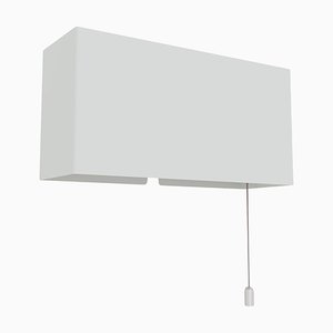 Lámpara de pared 6135PM blanca con mini interruptor de tiro de Disderot