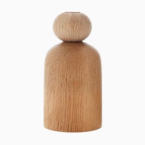 Ball Shape Oak Vase by Applicata