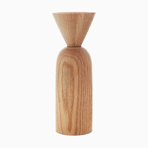 Cone Shape Oak Vase by Applicata