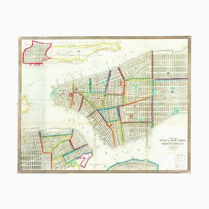 Stadtplan von New York City aus der Mitte des 19. Jahrhunderts