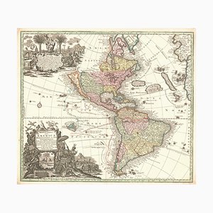 Map of The Americas with California as an Island, 1700s
