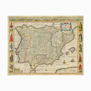 Classic 17th Century Carte-À-Figure Map of Spain