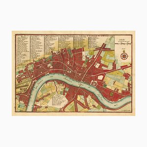 Early 18th Century Map of London by N. De Fer, 1705
