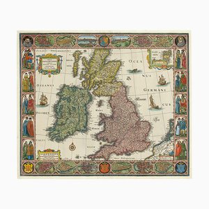 Map of the British Isles with Decorative Borders