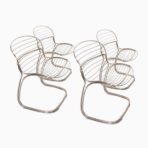 Italian Sabrina Chairs by Gastone Rinaldi for Rima, 1970s, Set of 4