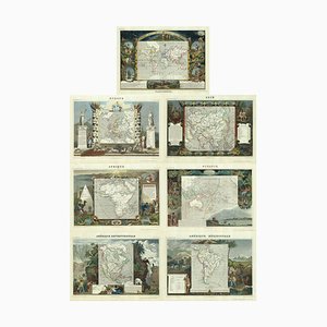Maps of the World & Continents, Set of 7