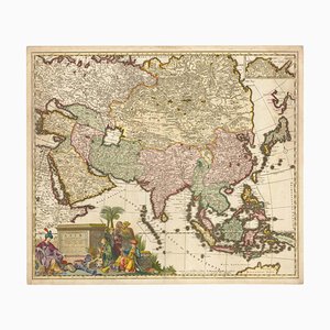 17th Century Map of Asia, 1690