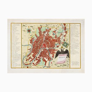 Stadtplan von Moskau im 18. Jahrhundert