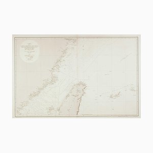 19th Century Spanish Sea Chart of China with Taiwan