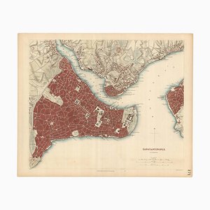 Plan de Constantinople Milieu du 19ème Siècle par Sduk, 1840s