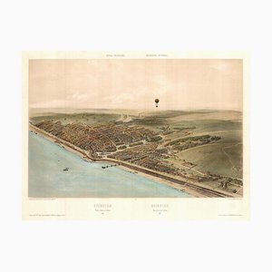 Unusual Balloon View of Brighton, 1840s