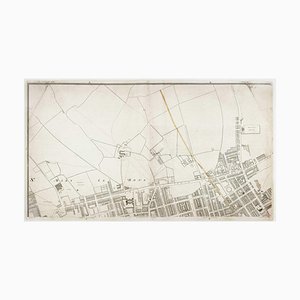 Levantamiento a gran escala del mapa de Londres con Marylebone y St Pancras