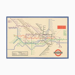 Karte der Londoner U-Bahn, 1930er