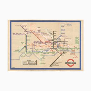 Erste Ausgabe der Karte der Londoner U-Bahn, 1930er