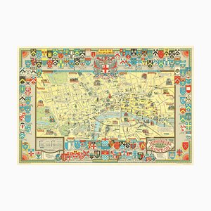 Mappa colorata della storia di Londra, anni '70