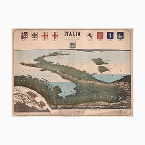 Vue à l'envers de l'Italie depuis les Alpes