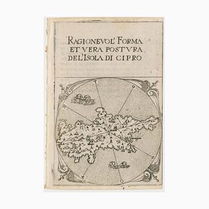 16th Century Miniature Map of Cyprus