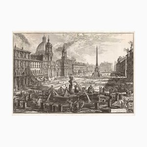 Piranèse, Vue de la Piazza Navona, 1800s, Eau-forte