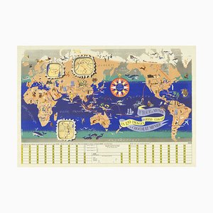 Carte du Monde en tant que Concours de Chocolatiers, 1950s