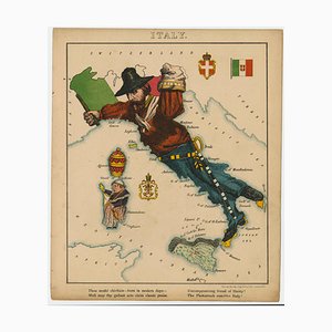 Karikaturkarte von Italien
