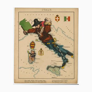 Caricature Map of Italy