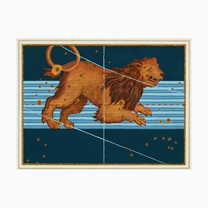 Gravur des Tierkreiszeichens Löwe aus dem 17. Jahrhundert